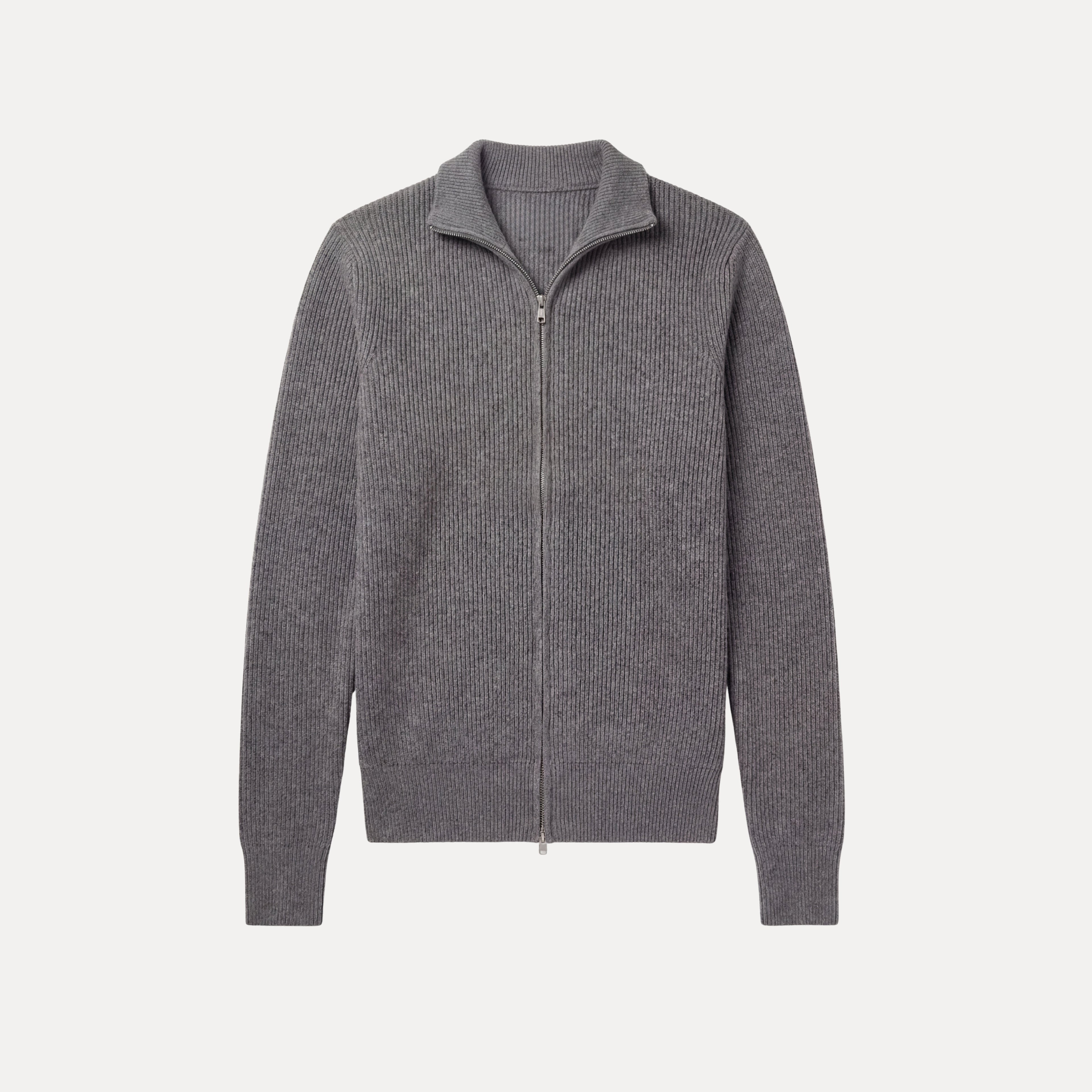 Ribbed Zip Sweater