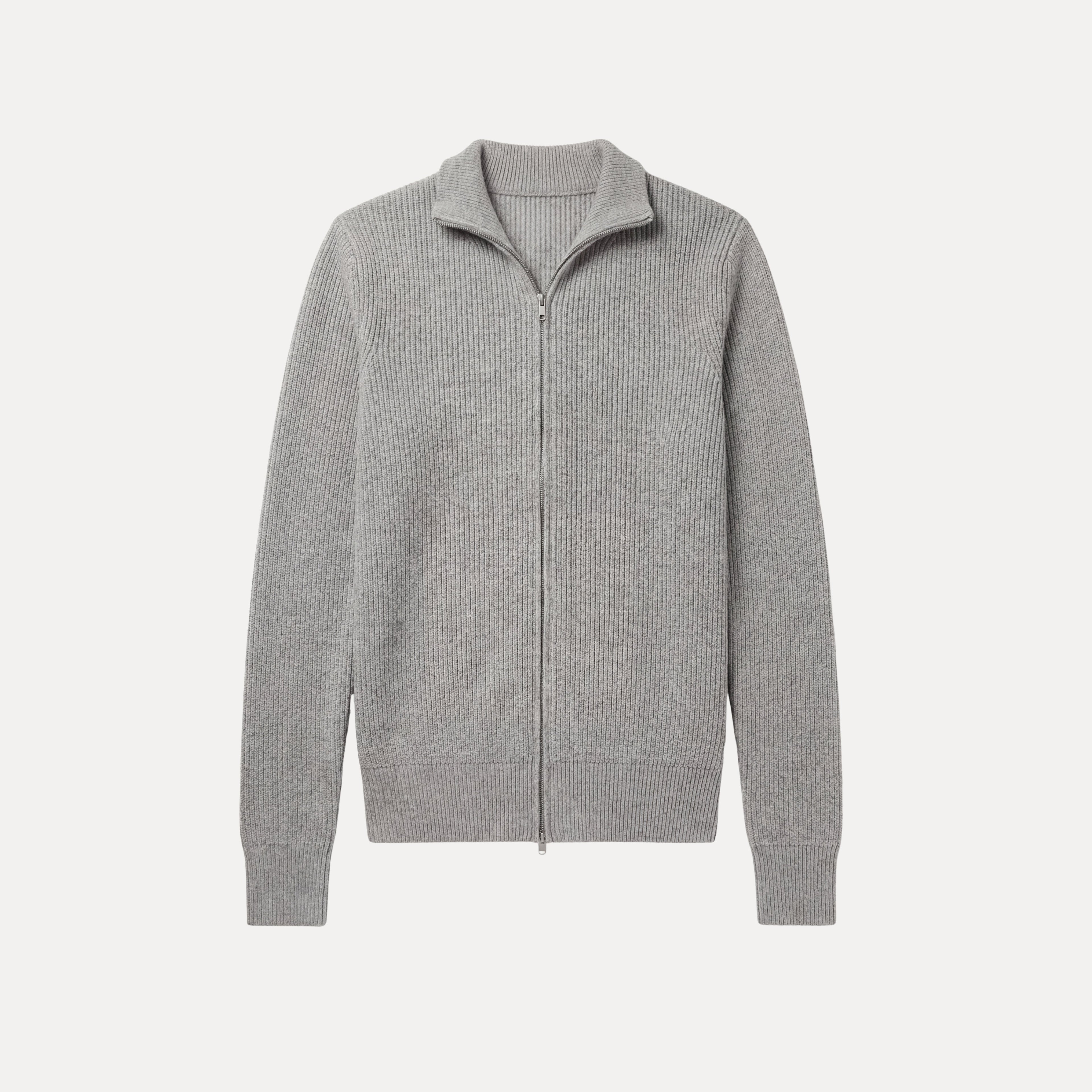 Ribbed Zip Sweater