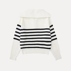Striped Half-Zip Sweater