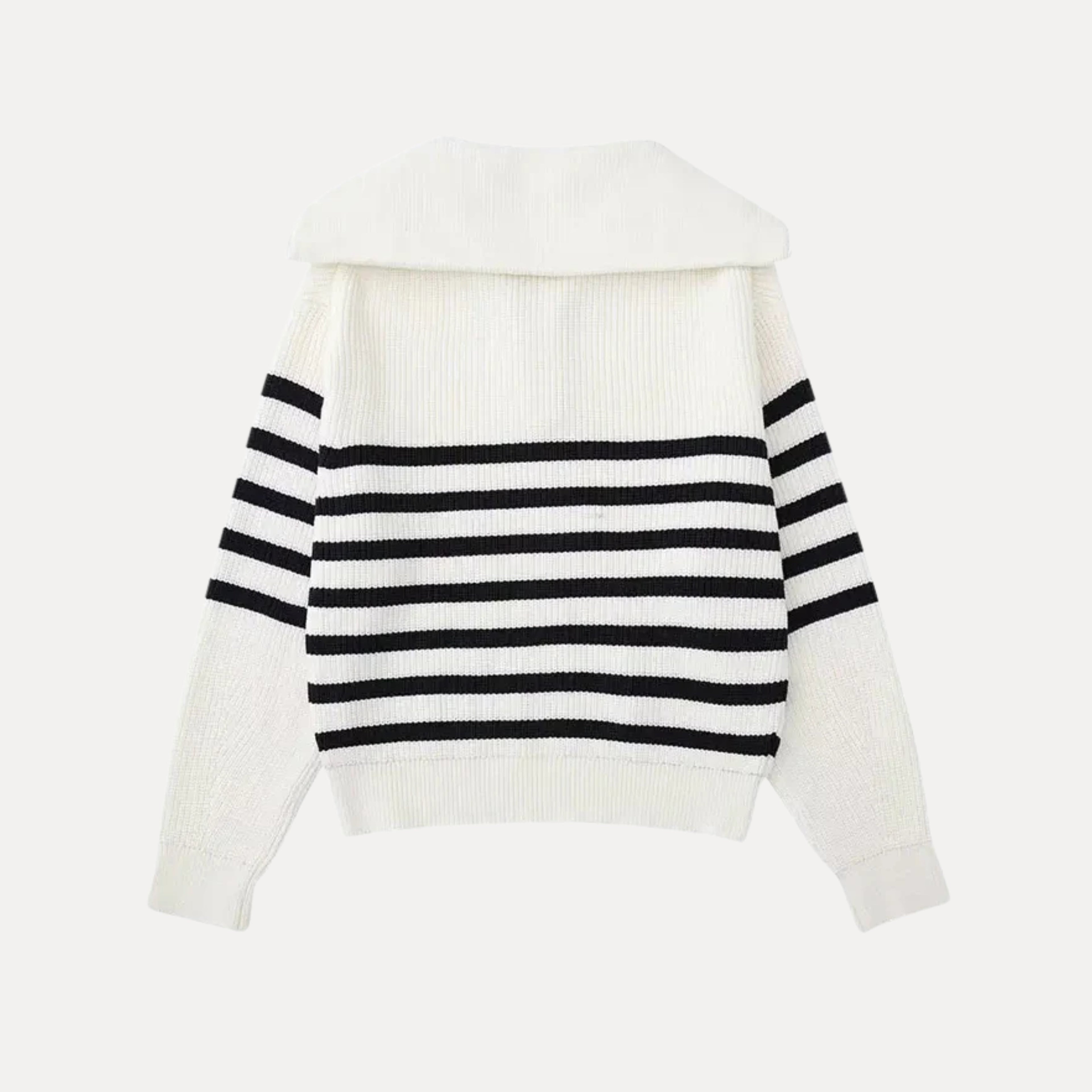 Striped Half-Zip Sweater