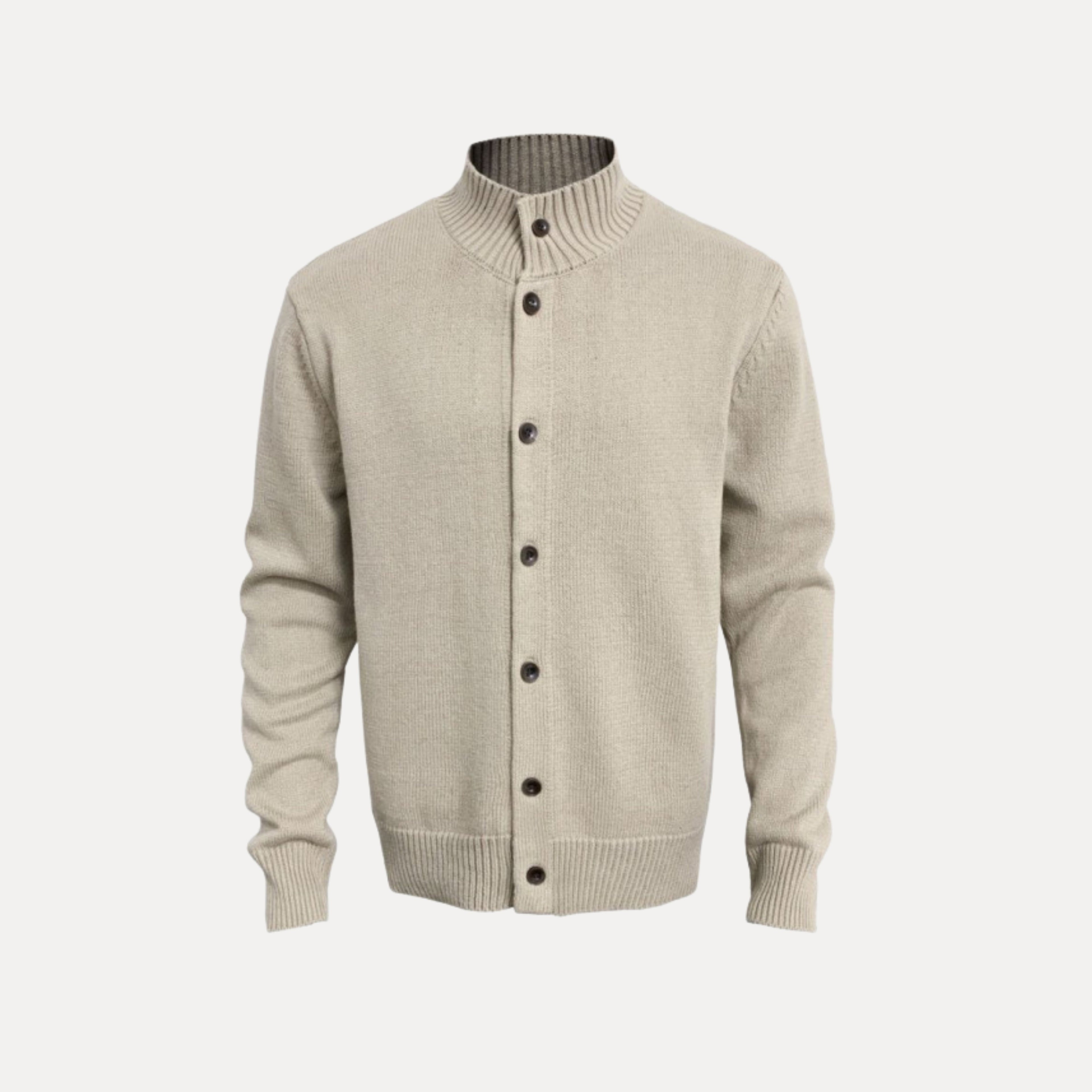 Button Neck Knit Cardigan