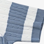Stripe Cable Knit Polo