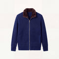 Fur Collar Zip Sweater